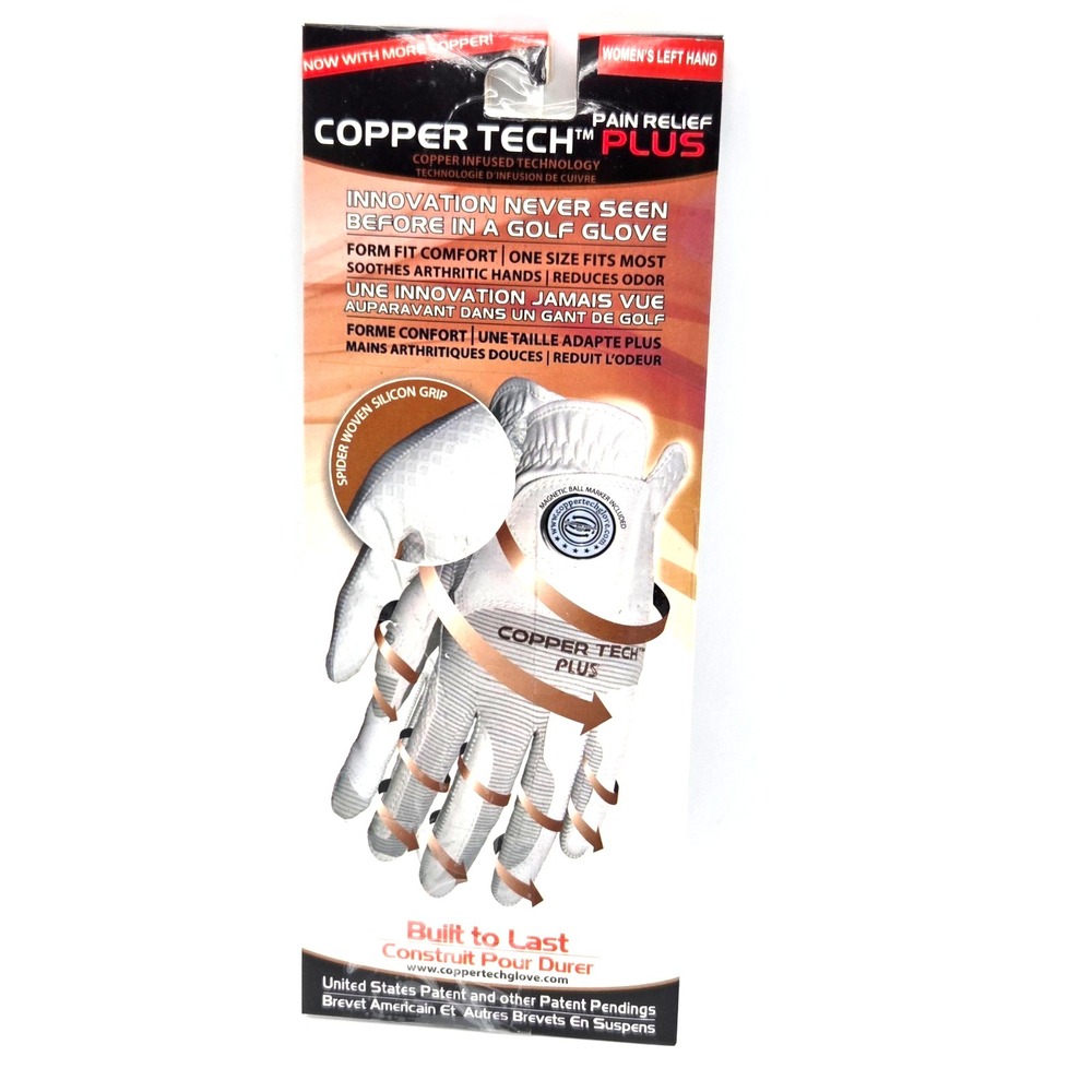 Copper Tech + Ladies Golf Glove Women's Copper Compression LeftHand